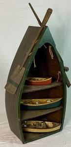 lot 188 image: Decorative Wooden Boat Shelf
