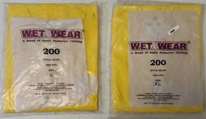 lot 5 image: Wet Wear 200  A Brand of Ansell Protective Clothing (1) Size Large (1) Extra Large (View Photos)