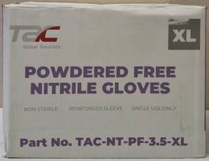 lot 12 image: GLOBAL SOLUTIONS TAC BRAND- POWDER - Free Nitrile Gloves (10 Boxes) SIZE XL
