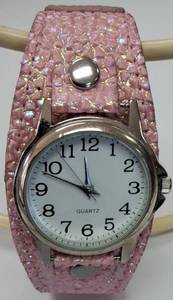lot 20 image: Quartz Watch - with White Dial & Pink Band (View Photos)