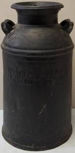 lot 33 image: North American Creameries Inc. - Vintage Black Milk Can