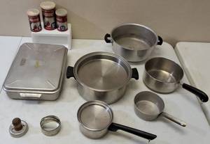 lot 60 image: Assortment of Pots & Pans, Home Decor (View Photos) All Items in the 3 Photos are One Lot  As Is 