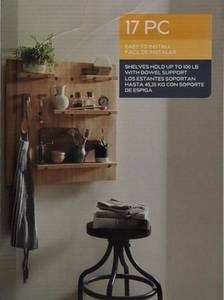 lot 56 image: Style Selections Multipurpose Pegboard Kit - Natural Finish