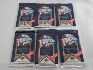 6 1991 Upper Deck Football Packs...