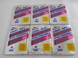 6- 1991 NFL Pacific Plus Packs...
