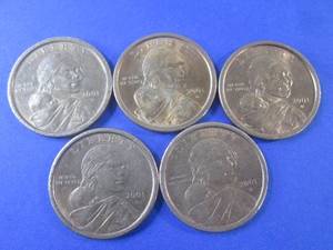 lot 39 image: (FS) 5 - 2001 D Sacagawea $1 Coins...