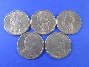 lot 47 image: (FS) 5 - Assorted Presidential $1 C...