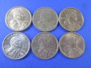 lot 51 image: (FS) 6 - Assorted Sacagawea $1 Coin...