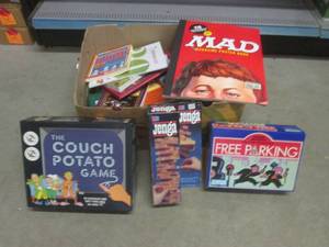 lot 80 image: (F-2) Box of Assorted Books and Gam...