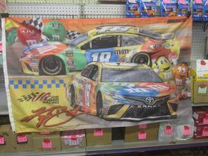 lot 179 image: (EC1) 3 ft x 5 ft Nascar #18 Kyle B...