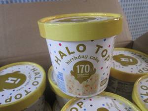 lot 232 image: (C-2) 12 Halo Top Birthday Cake Cak...