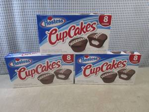 lot 257 image: (B-3) 3 Boxes of Hostess Cup Cakes ...