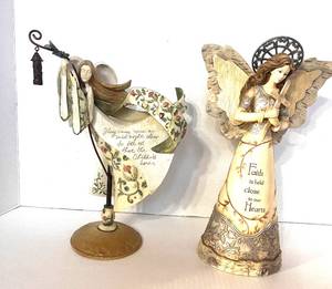 lot 92 image: Two Angel Figurines