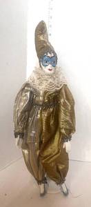 lot 109 image: Jester Mardi Gras Porcelain Wind Up Musical Doll