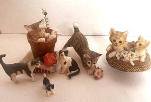 lot 140 image: Lot of Cat Figurines