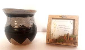 lot 146 image: Decorative Frame and Pottery