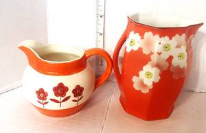 lot 13 image: Two Vintage Pitchers Japan