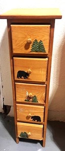 lot 51 image: Cabin Themed Narrow Dresser