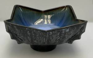 lot 11 image: Vintage Japanese Ikebana Porcelain Square Chalice Bowl