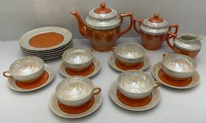 lot 19 image: Vintage Japanese Lusterware Tea Set And More