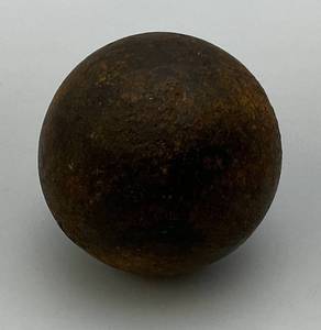 lot 24 image: Civil War 2 2164 Solid Iron Cannon Ball