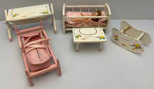 lot 31 image: Vintage Ginnette Doll Items With Vintage Doll