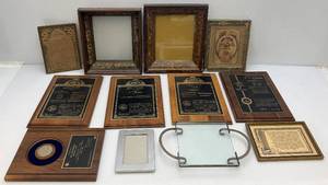 lot 46 image: Misc. Antique Framed Items, Patent Plaques & More