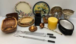 lot 86 image: Misc. Household Items Including Baskets, Copper Items & More