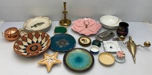 lot 93 image: Misc. Household Items Including Fish Adorned Plates & More