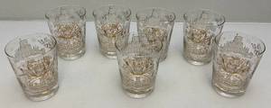 lot 102 image: RARE Mid-Century Saint Paul Winter Carnival Lowball Glasses