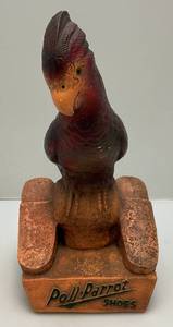 lot 107 image: Antique Poll-Parrot Shoes Chalkware Store Display 11 12 Tall (VERY Old)