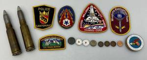 lot 118 image: Misc. Collectible Military Items & Foreign Coins