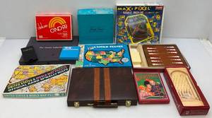 lot 133 image: Misc. Vintage Board Games, State Puzzles & More