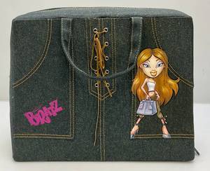 lot 176 image: Vintage BRATZ Glitter Denim Carrying Case