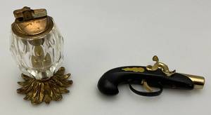 lot 185 image: Vintage 6 Pirate Flintlock Pistol Cigarette Lighter Made in Japan (Sparks Needs Fuel) & More