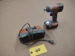 lot 40 image: Ridgid 18 Volt Driver & Charger...