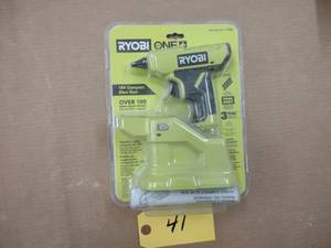 lot 41 image: Ryobi 18 Volt Glue Gun...
