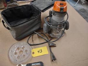 lot 43 image: Ridgid R2901 Router with Case...