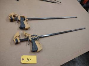 lot 51 image: (2) 3 Quick-Grip Bar Clamps...