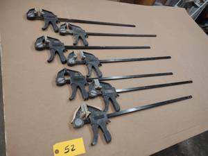 lot 52 image: (7) 2 Bar Clamps...