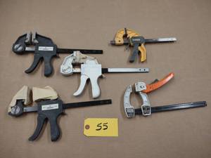 lot 55 image: (5) Assorted Bar Clamps...