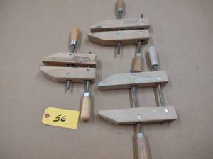lot 56 image: (3) Jorgensen Wood Clamps...