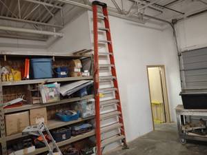 lot 112 image: Werner 12 Fiberglass Step Ladder...