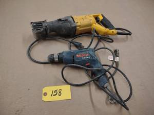 lot 158 image: Reciprocating Saw & Drill...