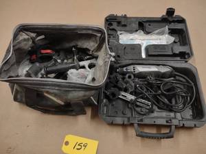 lot 159 image: Dremel Tool, Accessories, & Bag...