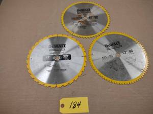 lot 184 image: (3) 12 Carbide Tipped Blades...