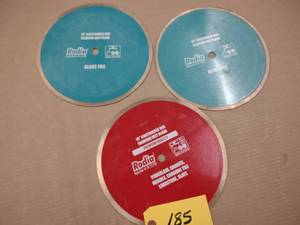 lot 185 image: (3) 10 Diamond Blades...