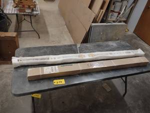lot 246 image: (2) Brass Barn Door Trollies with B...