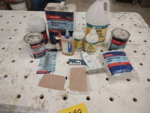 lot 280 image: Glues & Fiberglass Supplies...