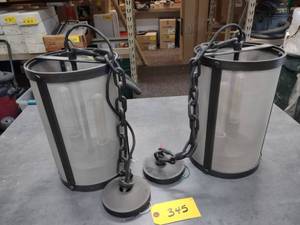 lot 345 image: (2) Steam Punk Hanging Lights...